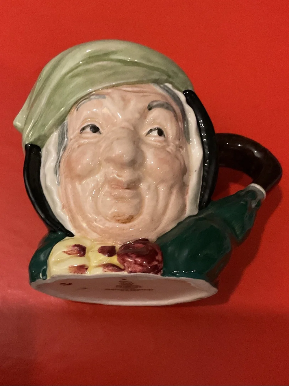 Royal Doulton Toby Character Pitcher in Green, Cream, Brown
